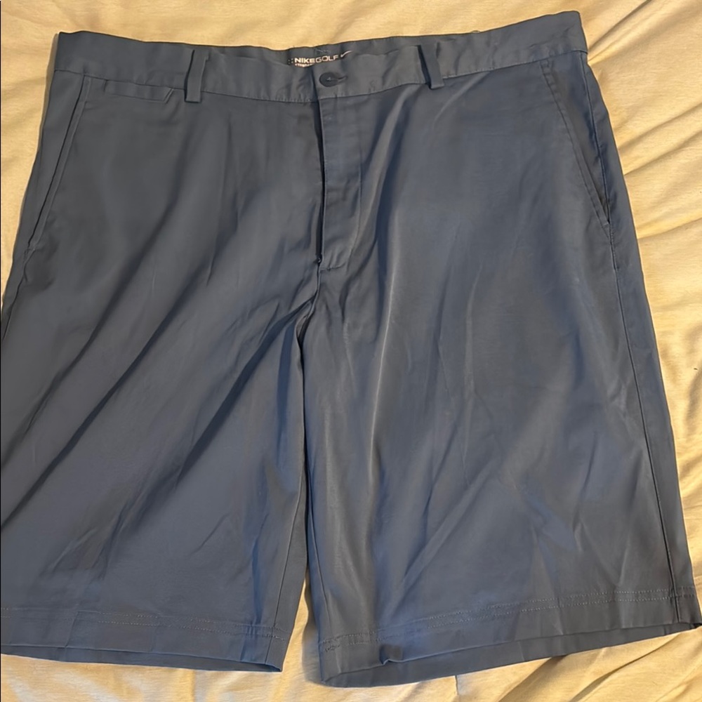 Nike Blue Flat Front Shorts Lightweight Tailored Design